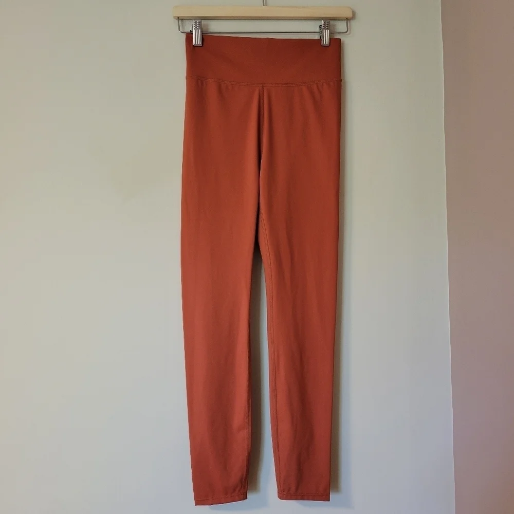 NWT Madewell MWL Form High Rise Burnt Orange Leggings Size Small - Picture 3 of 10